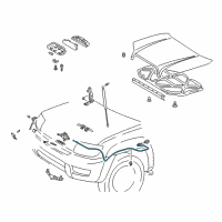 OEM Toyota Release Cable Diagram - 53630-35070