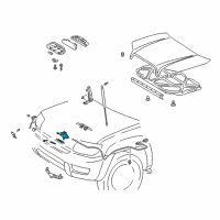 OEM 2008 Lexus GX470 Hood Lock Assembly Diagram - 53510-60171