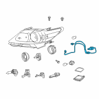 OEM 2013 Lexus ES350 Cord, Headlamp Diagram - 81125-33B50