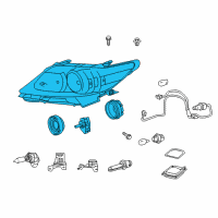 OEM Lexus ES300h Headlamp Unit With Gas, Left Diagram - 81185-33B50