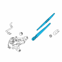 OEM 2015 Nissan Murano Rear Window Wiper Arm Assembly Diagram - 28780-5AA0A