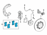 OEM 2022 Toyota Mirai Brake Pads Diagram - 04465-62010