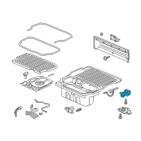 OEM Honda Ridgeline Lock Assembly, Cargo Lid Diagram - 74850-SJC-A02