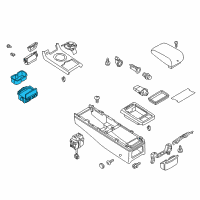 OEM 2004 Infiniti G35 Cup Holder Assembly Diagram - 969A1-AM607