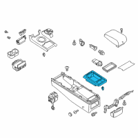 OEM 2004 Infiniti G35 Cup Holder Assembly Diagram - 68430-AL507