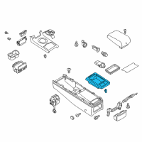 OEM Infiniti G35 Cup Holder Console Diagram - 68430-AL500