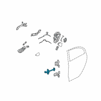 OEM 2010 Honda Civic Checker, Right Rear Door Diagram - 72840-SMA-003