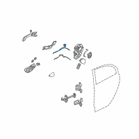 OEM 2008 Honda Civic Cable, Right Rear Door Lock Diagram - 72633-SNA-A01