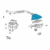 OEM 1996 Honda Civic Cover, Air Cleaner Diagram - 17210-P2A-005