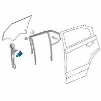 OEM 2019 Cadillac XT4 Window Motor Diagram - 23370448