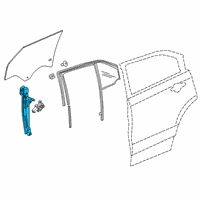 OEM 2021 Cadillac XT4 Window Regulator Diagram - 84463421