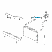 OEM 2003 Saturn Ion Radiator Surge Tank Outlet Hose Diagram - 22682477