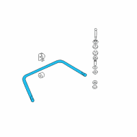 OEM 2003 Cadillac DeVille Stabilizer Bar Diagram - 20757300
