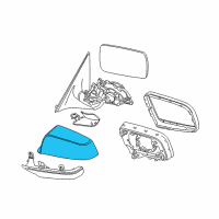 OEM 2010 BMW M6 Outside Mirror Cover Cap, Primed, Right Diagram - 51-16-7-187-432