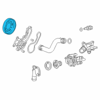 OEM 2011 Honda CR-Z Pulley, Water Pump Diagram - 19224-RBJ-003