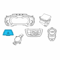 OEM 2018 BMW 740i xDrive Switch, Hazard Warning System Diagram - 61-31-6-993-046