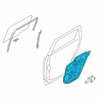 OEM Kia Borrego Module Panel&Regulator Assembly Diagram - 834022J000