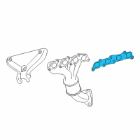 OEM 2009 Chevrolet Colorado Manifold Gasket Diagram - 12579774