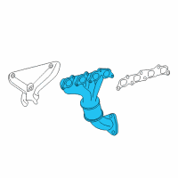 OEM 2004 Chevrolet Colorado Exhaust Manifold Assembly (W/ 3Way Catalytic Converter) Diagram - 12571604