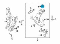 OEM Hyundai Santa Cruz BUSH-FR LWR ARM(G) Diagram - 54584-P2000