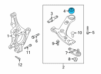 OEM 2021 Kia Sorento Bush-Fr LWR Arm(G) Diagram - 54584P2000