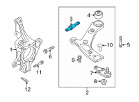 OEM 2022 Kia Carnival Bush-Fr LWR Arm"A" Diagram - 54551L1100