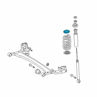 OEM 2010 Scion xD Upper Spring Insulator Diagram - 48257-52010