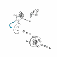 OEM 2000 Ford Ranger Front Speed Sensor Diagram - 6L5Z-2C204-BA