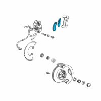 OEM 2002 Ford Explorer Sport Trac Front Pads Diagram - BU2Z-2V001-C