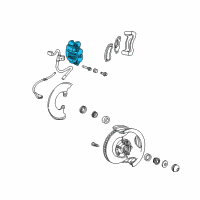 OEM 2001 Ford Explorer Sport Brake Caliper Diagram - 1L5Z2B121AB