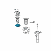 OEM Honda Insight Rubber, L. FR. Spring Mount (Upper) Diagram - 51403-TEX-R01