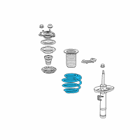OEM Honda Spring Assembly, Front Left Diagram - 51406-TLB-A03
