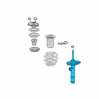 OEM Honda Shock Absorber Unit, Left Front Diagram - 51621-TLA-A51