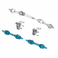 OEM 2019 Jeep Compass Axle Half Shaft Diagram - 68287865AA