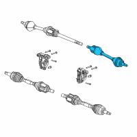 OEM 2019 Jeep Compass Axle Half Shaft Diagram - 68293931AB