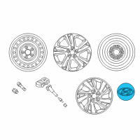 OEM 2018 Hyundai Elantra Wheel Hub Cap Assembly Diagram - 52960-F3000