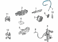 OEM 2022 Jeep Grand Wagoneer OUTSIDE HANDLE TO LATCH Diagram - 68426072AD