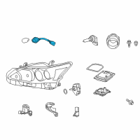 OEM Lexus Cord, Headlamp, RH Diagram - 81125-76070