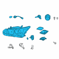 OEM 2012 Lexus CT200h Headlamp Assembly, Right Diagram - 81110-76071