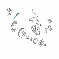 OEM 2004 BMW X3 Front Brake Pad Wear Sensor Diagram - 34-35-3-411-756