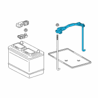 OEM 2017 Toyota Tacoma Battery Holder Diagram - 74404-04050