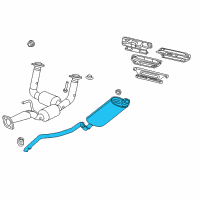 OEM 2007 Jeep Commander MUFFLER-Exhaust Diagram - 52124441AD