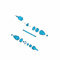 OEM 2002 Oldsmobile Alero Shaft Asm, Front Wheel Drive Diagram - 19256584