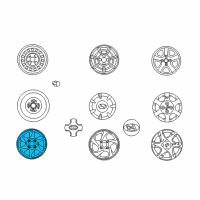 OEM Hyundai Aluminium Wheel Assembly Diagram - 52910-2D800