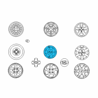 OEM 2002 Hyundai Elantra Wheel Hub Cap Assembly Diagram - 52960-2D610