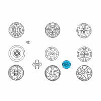 OEM 2005 Hyundai Elantra Wheel Hub Cap Assembly Diagram - 52960-27700