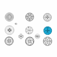 OEM 2002 Hyundai Elantra Wheel Cover Assembly Diagram - 52960-2D100