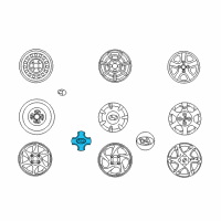 OEM 2005 Hyundai Elantra Wheel Hub Cap Assembly Diagram - 52960-2D700