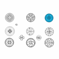 OEM 2001 Hyundai Elantra Aluminium Wheel Assembly Diagram - 52910-27700