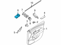 OEM 2022 Hyundai Elantra Unit Assembly-Power Window Sub Diagram - 93581-AA100-4X